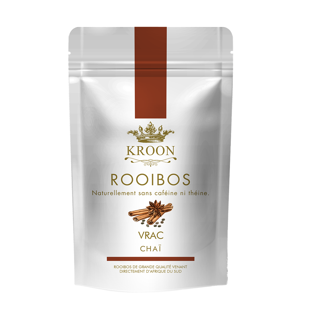 An image of a packet of Kroon Rooibos Chai Flavoured Loose Leaf Tea