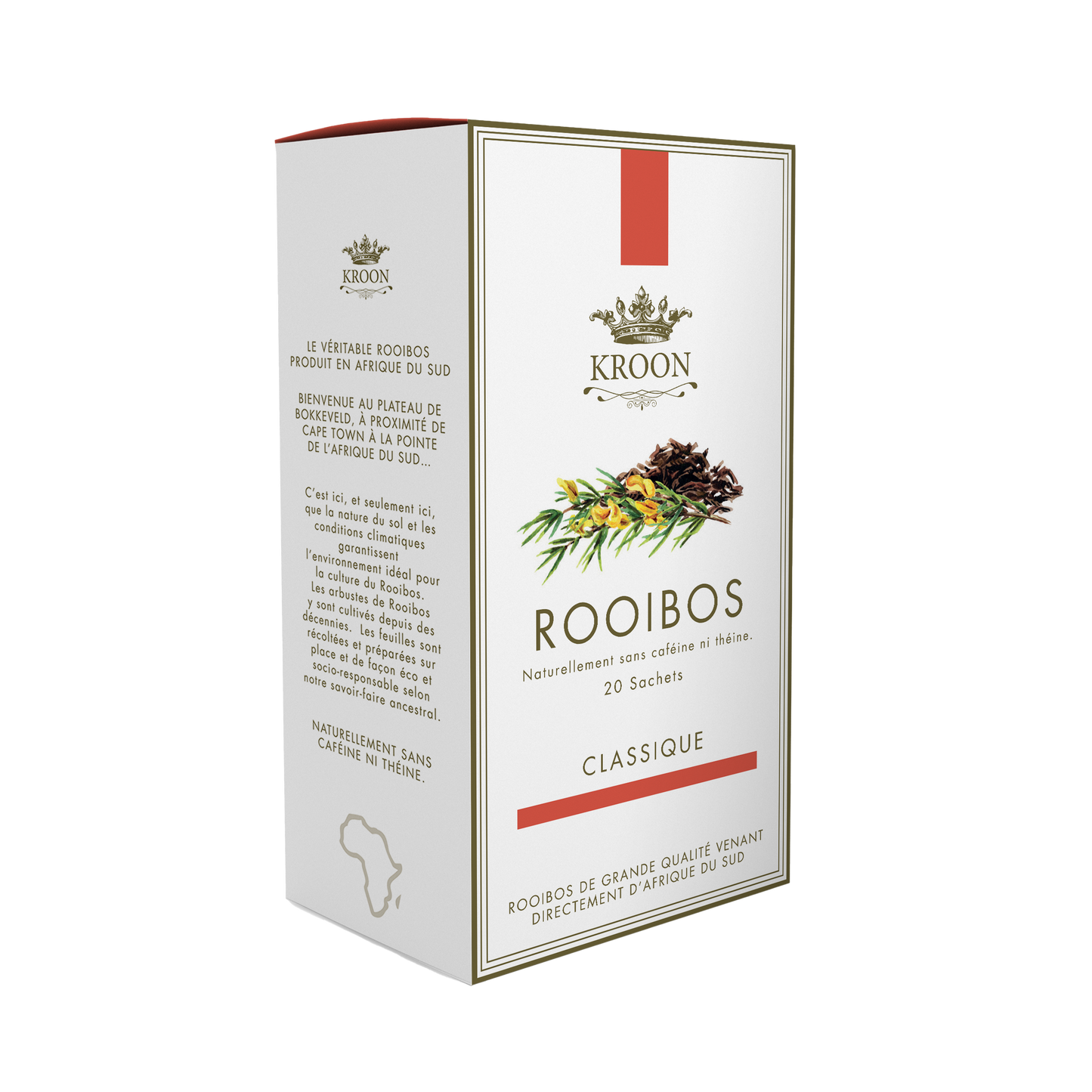 An image of a box of Kroon Classic Rooibos with 20 sachets