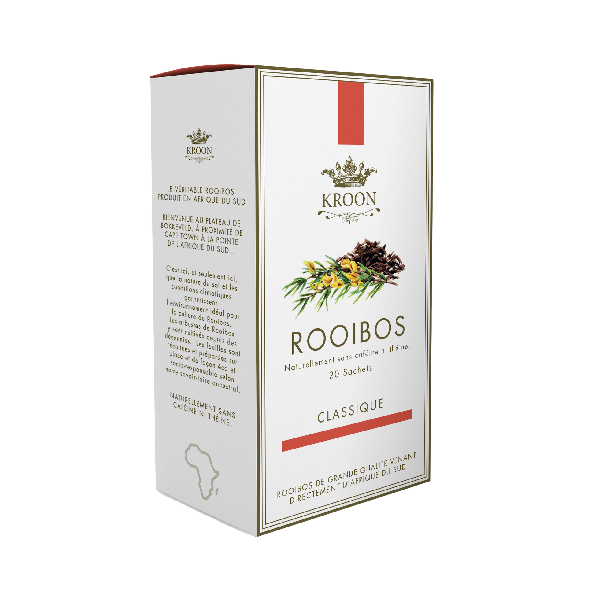 An image of a box of Kroon Classic Rooibos with 20 sachets