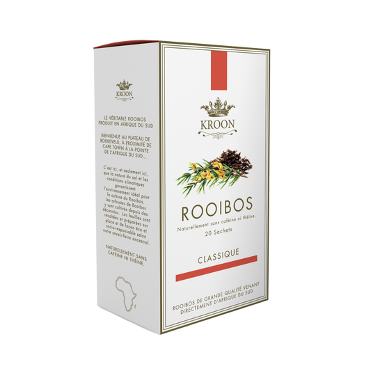 An image of a box of Kroon Classic Rooibos with 20 sachets